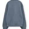 Chaqueta bomber azul jade de lana virgen - Imagen 6