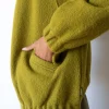 Chaqueta bomber verde pistacho de lana virgen - Imagen 3