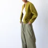 Chaqueta bomber verde pistacho de lana virgen - Imagen 4