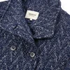 Chaqueta corta cruzada azul de lana y algodón orgánico - Imagen 7