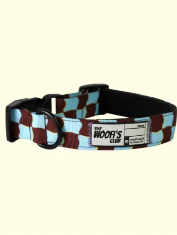 Collar de cuadros para perro Checker