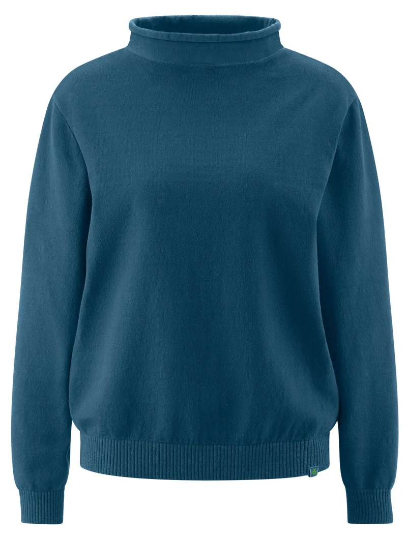 Jersey de cuello vuelto de cáñamo y algodón orgánico - Imagen 10