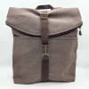 Mochila reciclada marrón con interior estampado