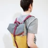 Mochila reciclada marrón con interior estampado - Imagen 5