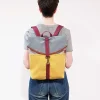 Mochila reciclada marrón con interior estampado - Imagen 6
