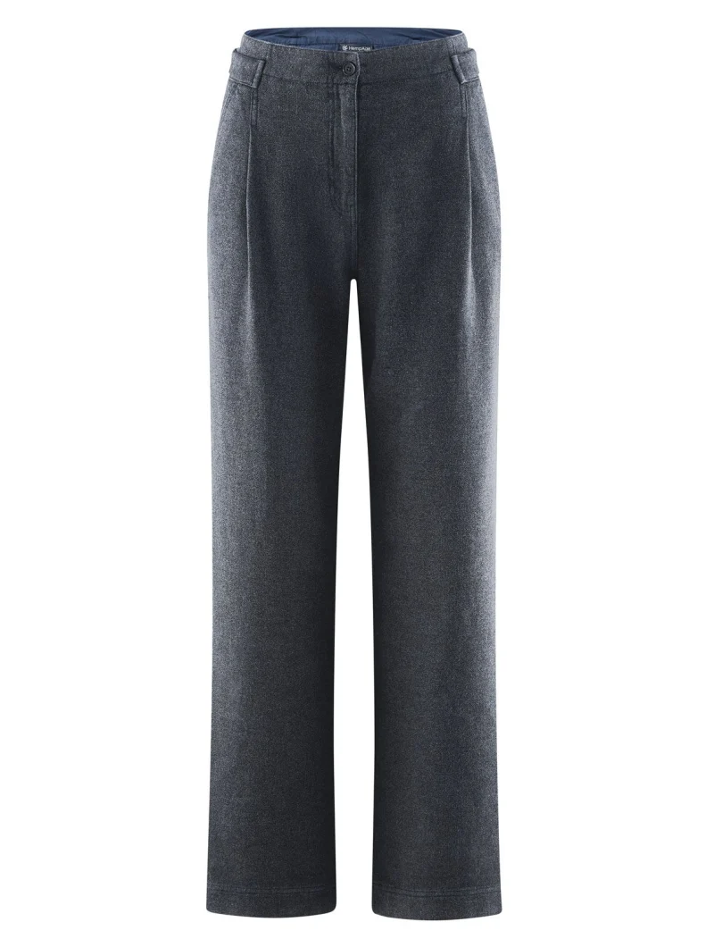 Pantalón ancho con pinzas de cáñamo y algodón orgánico - Imagen 6