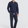 Pijama largo de hombre de modal a rayas