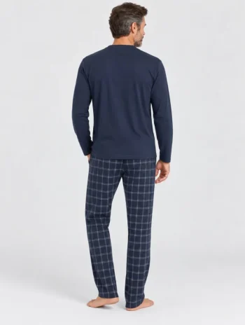 Alternative view of Pijama largo de hombre de modal a rayas