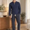 Pijama largo de hombre de modal a rayas - Imagen 3