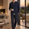 Pijama largo de hombre de modal a rayas - Imagen 5